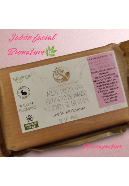 Jabón natural pepita de uva 
