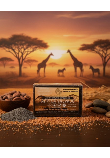 Jabón exfoliante de cacao Africa salvaje 