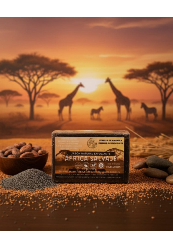 Jabón exfoliante de cacao Africa salvaje 