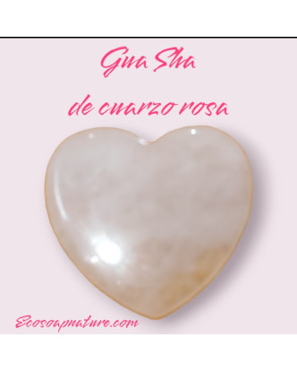 Gua Sha de cuarzo rosa para masaje facial 