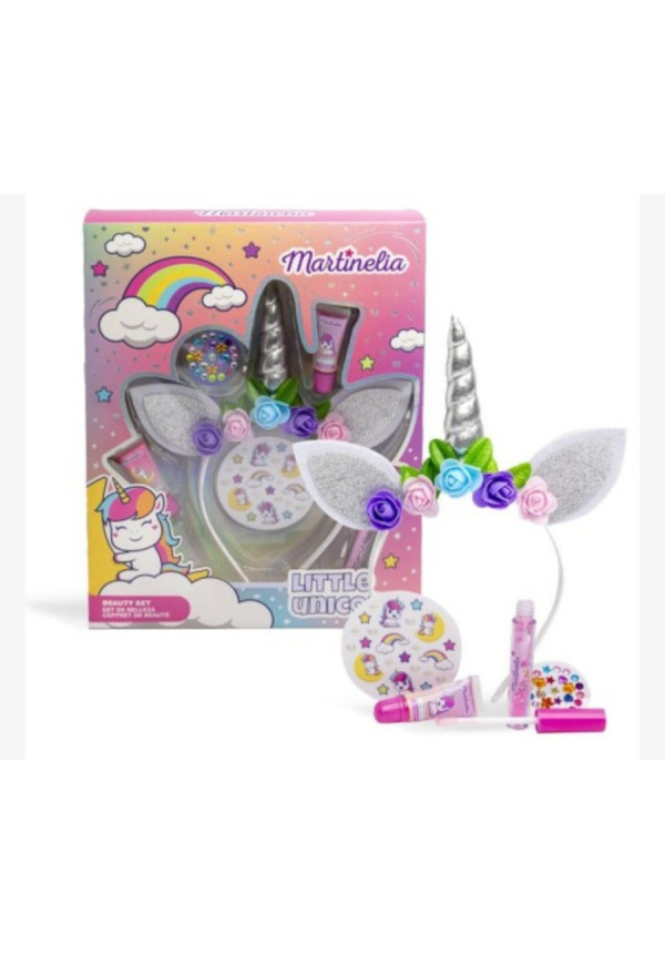 Caja belleza infantil: diadema de unicornio-3 glosses-stickers y stickers de gemas little unicorn-ECS-85498-Martinelia Caja belleza infantil: diadema de unicornio-3 glosses-stickers y stickers de gemas little unicorn-ECS-85498-Martinelia