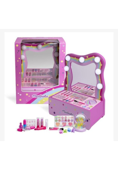 Tocador de maquillaje infantil con maquillaje y accesorios para el cabello martinelia Tocador de maquillaje infantil con maquillaje y accesorios para el cabello martinelia