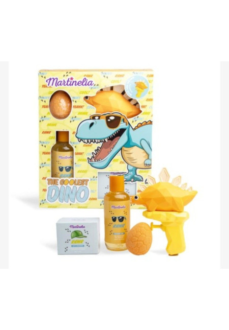 Set de baño infantil: bomba de baño-pistola de agua-gel de ducha-crackers the coolest dino martinelia Set de baño infantil: bomba de baño-pistola de agua-gel de ducha-crackers the coolest dino martinelia