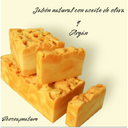 Jabón natural con aceite de oliva y Argán 