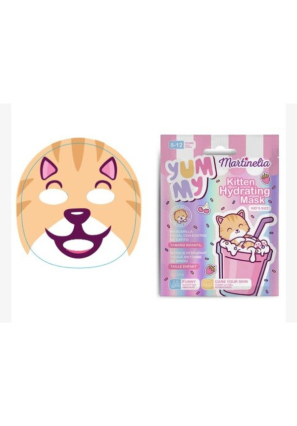 Mascarilla hidratante infantil gatito Martinelia  Indicada para niñ@s de 8 a 12 años.  Monodosis. Mascarilla hidratante infantil gatito Martinelia  Indicada para niñ@s de 8 a 12 años.  Monodosis.