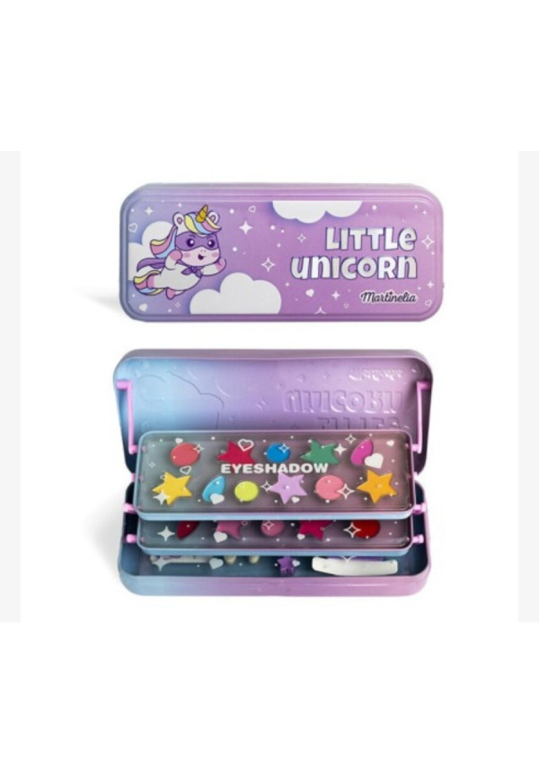 Estuche metálico 3 niveles maquillaje infantil unicornio-ECS-12022-MARTINELIA Estuche metálico 3 niveles maquillaje infantil unicornio-ECS-12022-MARTINELIA