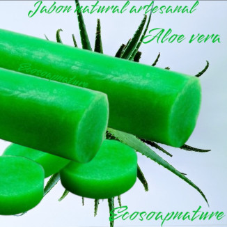 Jabón con glicerina vegetal y esponja ALOE VERA