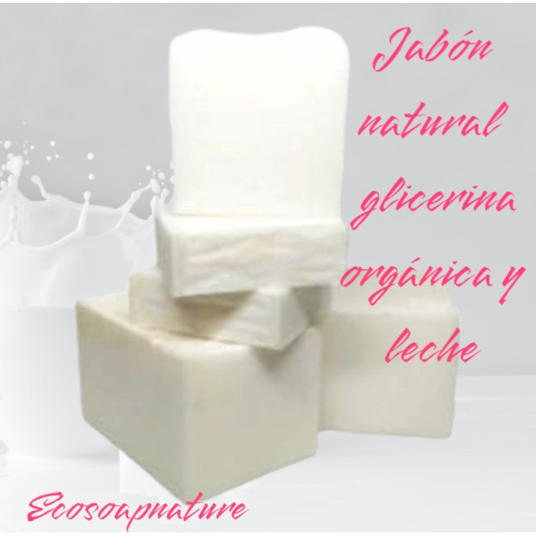 Jabón con glicerina orgánica y proteína láctea 