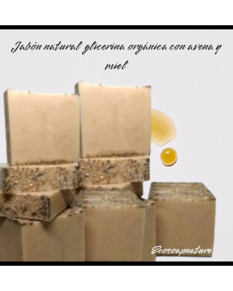 Jabón con glicerina orgánica Avena y Miel 