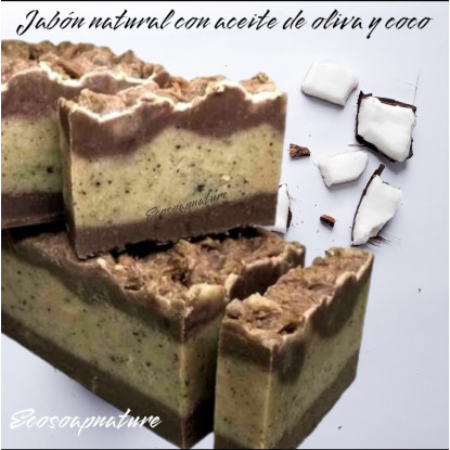 Jabón con aceite de oliva y coco