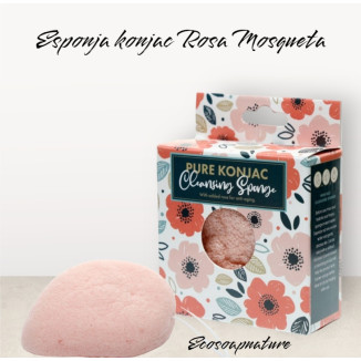 Esponja konjac con Rosa Mosqueta 