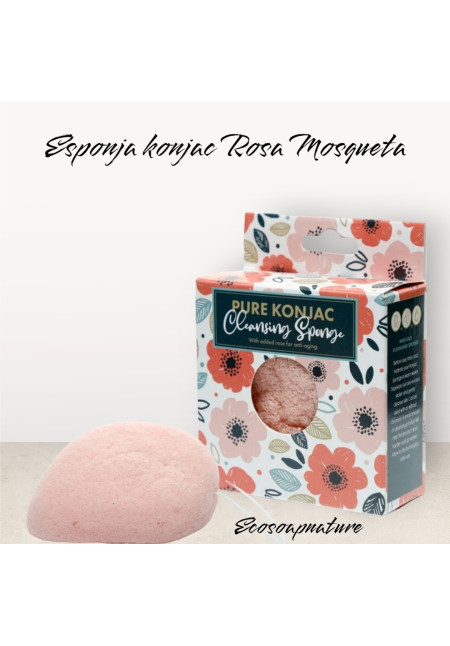 Esponja konjac con Rosa Mosqueta 