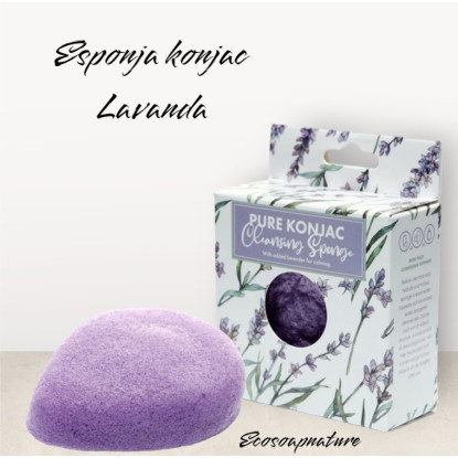 Esponja konjac de lavanda Calmante 