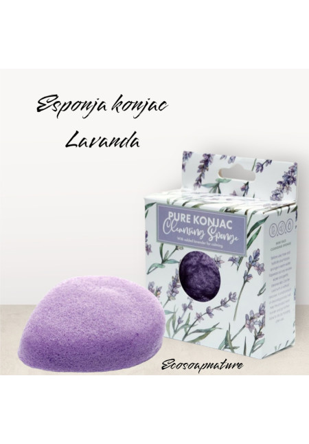 Esponja konjac de lavanda Calmante 