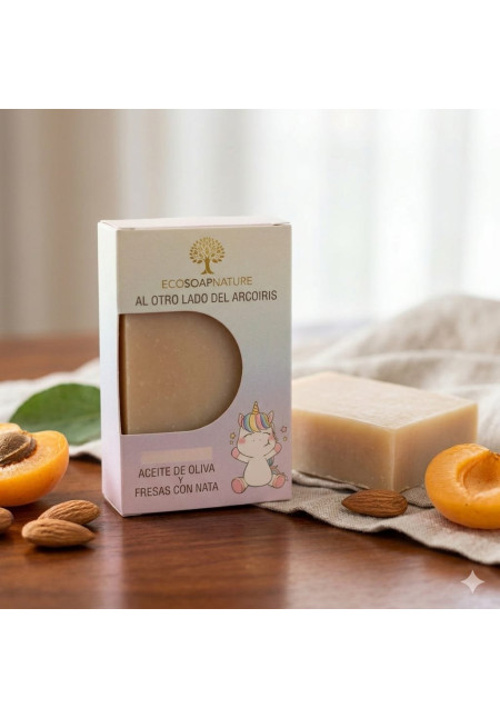 Al otro lado del Arcoiris jabón natural fresas con nata Al otro lado del Arcoiris jabón natural fresas con nata