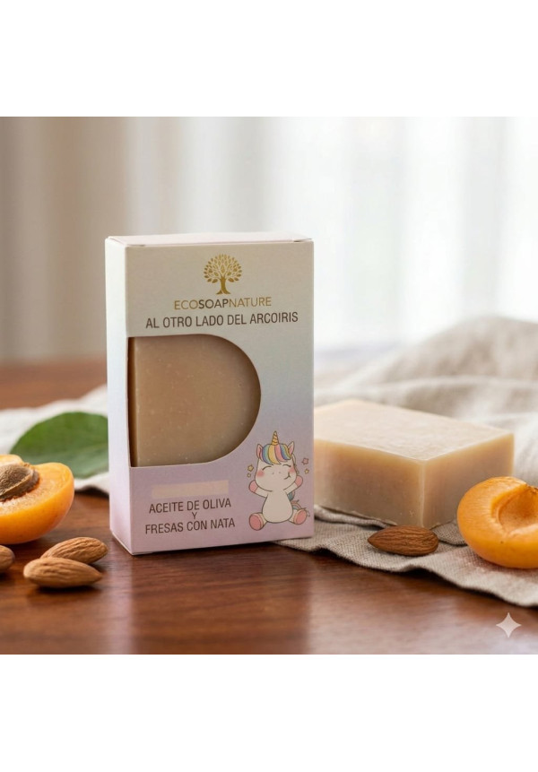 Al otro lado del Arcoiris jabón natural fresas con nata