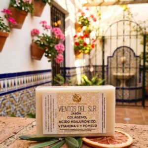 Jabón Sólido "Vientos del Sur": Colágeno, Ácido Hialurónico, Vitamina C y Pomelo