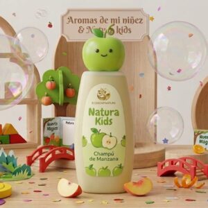 🍏 Champú Infantil "El Secreto de la Manzana Brillante" Colección: Aromas de mi niñez & Natura kids