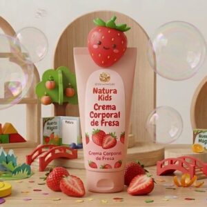 🍓 Crema Corporal "La Fiesta de Pijamas de las Fresas" Colección: Aromas de mi niñez & Natura kids