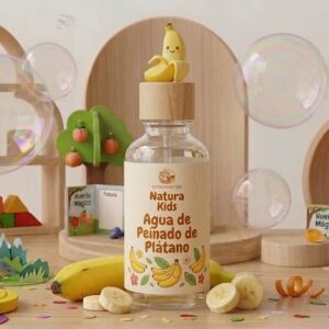 🍌 Agua de Peinado "Adiós Tirones con Bananín" Colección: Aromas de mi niñez & Natura kids