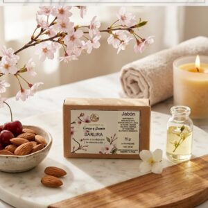 Jabón Sólido Sakura y Jazmín Collection Botanica Olfativa