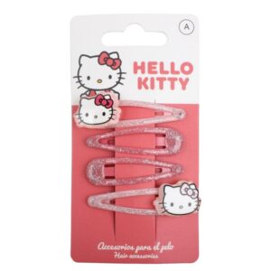 4 Clips Para El Pelo Hello Kitty