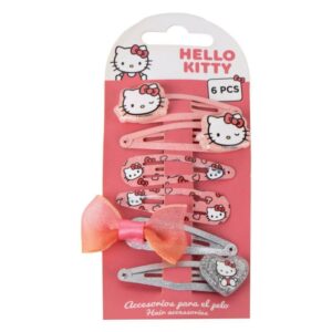 6 Clips Para El Pelo Hello Kitty