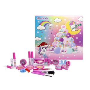 Calendario De Adviento Infantil 24 Piezas: 3 Coloretes-4 Sombras De Ojos-4 Glosses-1 Lima De Martinelia
