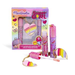 Pack 2 Glosses Y 2 Llaveros Super Girl Best Friends Martinelia