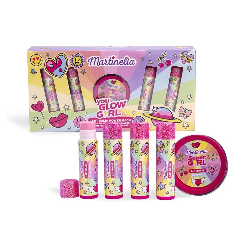Set 5 Bálsamos Labiales Super Girl Martinelia