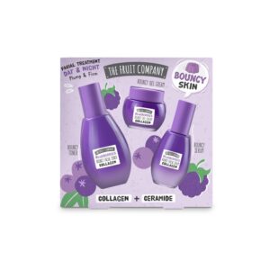 Set Tratamiento Facial Bouncy Skin Arándanos Colágeno: Tónico+Crema+Serum