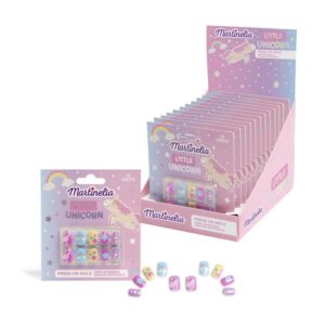 Uñas Postizas Decoradas Pequeño Unicornio 10 Unidades Martinelia